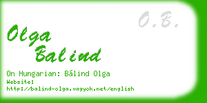 olga balind business card
