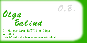 olga balind business card